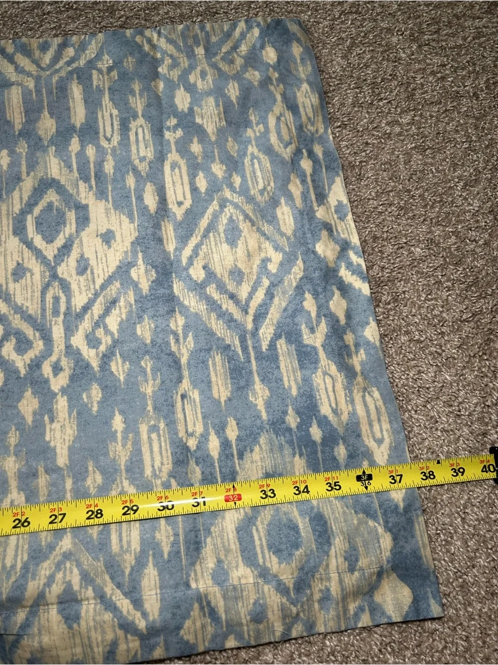 Jones Wear Blue and Cream Ikat Decorative Pillow Shams Set of 2‎ Comfort Aztec